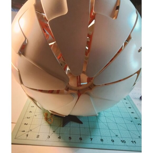 Ikea White Globe Pendant Lamp  Geometric Puzzle Design PS 2014 Like Death Star - Picture 10 of 11